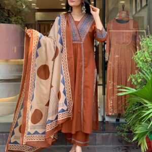 Elegant Cotton Three-Piece
